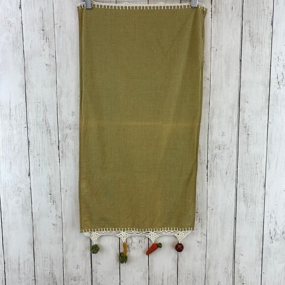 VTG 3d Crocheted Veggie & Fruit Green Edge Kitchen Hand Tea Towels - Picture 4 of 10